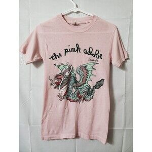 Vtg Stedman The Pink Adobe Dragon Santa Fe Single Stitch Shirt Size Small READ